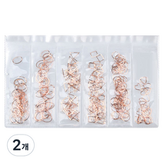 MEIBROWN 空間 纖薄美甲飾品 6件組 M02178, 玫瑰金, 2個