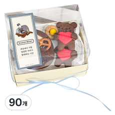 퍼즈베어 띠 스티커 세로형, 블루, 90개