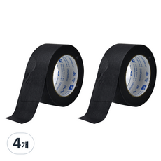 마다꾸미 크래프트 종이테이프 24mm, 블랙, 4개