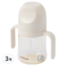 락앤락 리틀럽 퍼스트 PPSU 양손 빨대컵, 280ml, 3개, 아이보리
