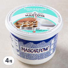 만토바 마스카포네, 500g, 1개입, 4개