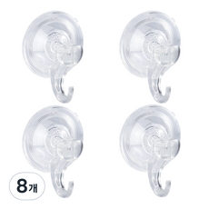 아이메이트 진공흡착식 후크걸이 고리형, 8개, 투명