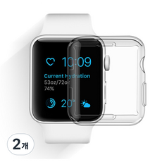 Womans9999 Apple Watch 全包覆透明保護殼 40mm, 透明, 2個