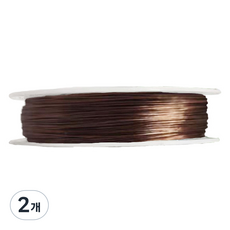 데이소이 컬러풀 공예 철사 0.3mm x 50m, 브라운, 2개