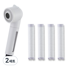 퓨어수 수압상승 주방용헤드 + 히든 필터 리필 4p 세트, 화이트, 2개