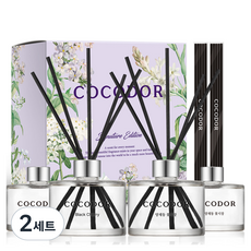 코코도르 디퓨저 200ml 4개입, 블랙체리 + 양재동꽃시장, 2세트
