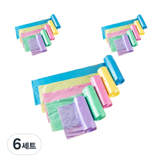 多用途塑膠袋捲5件組, 6套