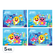 몽땅 핑크퐁 뜯어쓰는 스케치북 4권, 345 x 248 mm, 30매, 5세트