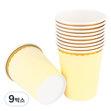 金色圓弧線條派對紙杯 10入, 9組