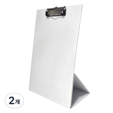 THEIAN 可站立式文件板夾 直式 A4, 白色, 2個