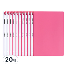 동아피엠에스 리포트 커버 쫄대 파일, 핑크, 20개