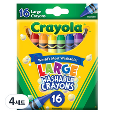크레욜라 굵은 수성 크레용, 16색, 4세트