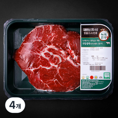 녹색한우 무항생제인증 1+등급 사태 수육용 (냉장), 300g, 4개