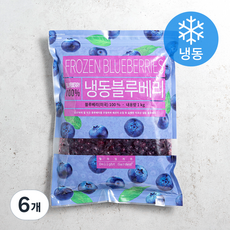 딜라잇가든 냉동 블루베리 (냉동), 1kg, 6개