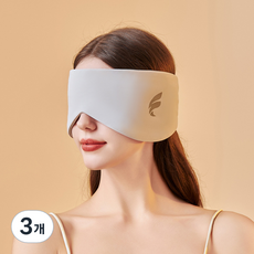 Theia 冷熱雙感遮光睡眠眼罩 寬版 灰色, 3個