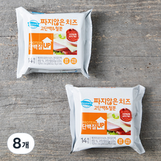 덴마크 짜지않은치즈 고단백 & 철분, 18g, 14매입, 8개