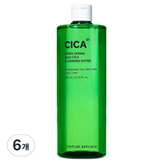 NATURE REPUBLIC Green Derma溫和積雪草溫和卸妝水, 6個, 500ml