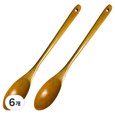 黃漆拌炒匙 小, 6個, 黃漆