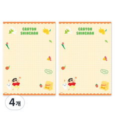 Flyingwhales 蠟筆小新方格便條紙, 4個, 點心時間, 80張