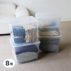 IRIS OHYAMA 愛麗思歐雅瑪 透明收納箱 MCB-MD, 8個, 透明