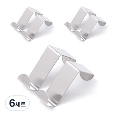 一字型門後掛勾 2入, 單一顏色, 6套