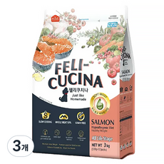 펠리쿠치나 전연령 강아지 소프트사료, 연어, 3kg, 3개