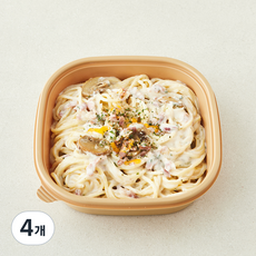 롯데웰푸드 소스듬뿍 베이컨 크림 파스타, 375g, 4개
