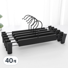 데보코 자국방지 바지걸이, 블랙, 40개