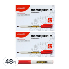 monAmi M 粗字用油性筆, 紅色, 48個