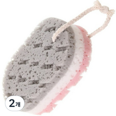Yeobi Home 柔軟海綿沐浴球, 2個, 粉紅色, 1入