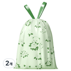 타미나요 깔끔한 비닐파우치 플라워베어 90p, 2개, 15L