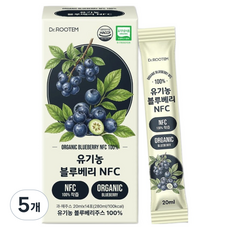 닥터루템 유기농 블루베리 NFC 착즙 100 14p, 280ml, 5개
