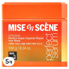 mise en scene 魅尚萱 完美摩洛哥堅果膠囊修護髮膜, 180g, 5個