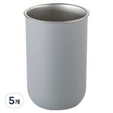 hillo Easy 304不鏽鋼基本漱口杯, 灰色, 5個