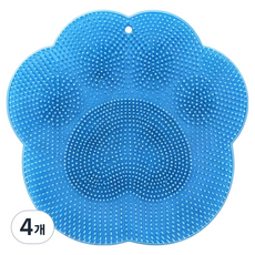 실리콘 풋 브러쉬 발세척 매트 30cm, 블루, 1개입, 4개