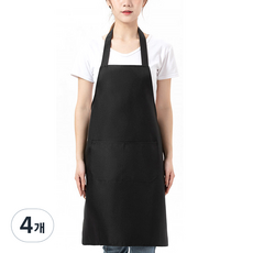 韓國 GNY A型服務員圍裙, 4個, 黑色