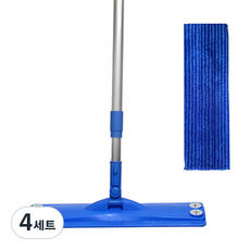 World Clean 藍色拖把 40cm + 加厚拖布, 4套