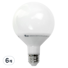 Gunsik GS LED燈泡 球形燈泡 長頸型 12W, 6個, 燈泡色