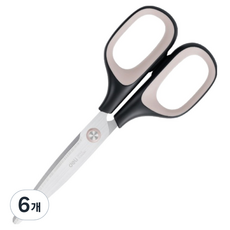 델리 문구 가위 175mm E6058, 블랙(E6058_BK), 6개