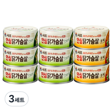 사조해표 안심 닭가슴살135g x 6p + 안심 훈제 닭가슴살 135g x 3p, 3세트