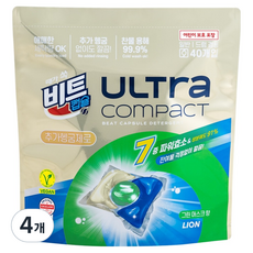 Beat 超濃縮零額外洗清膠囊洗衣精 綠麝香, 40件, 4個