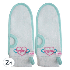 오션타올 손목을 잡아주는 작은손 장갑타올, 2개