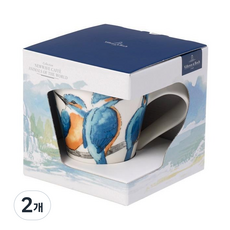 빌레로이앤보흐 뉴웨이브카페 물총새 머그 300ml, 혼합색상, 2개