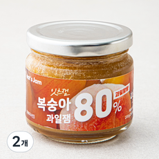 잇츠잼 복숭아 80% 과일잼, 200g, 2개