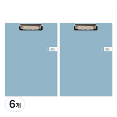 톡톡팬시 CMYK 컬러 클립보드 A4, 블루, 6개