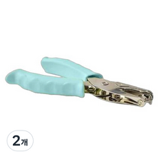 마다꾸미 컬러 핸드 1공 펀치 3mm, 파스텔민트, 2개