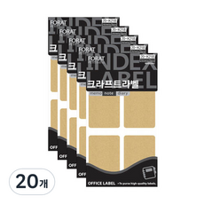 쁘띠팬시 크라프트 라벨스티커 K218 14p, 40 x 65 mm, 20개