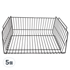 巧夫人 斜口置物籃(XL) - 46x33x22公分, 黑色, 5個