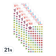 Petit 造型貼紙 閃亮亮可愛星星 DA5247, 混色, 21入