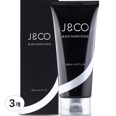 제이앤코 모든부위용 블랙 슈거 스크럽, 3개, 200ml